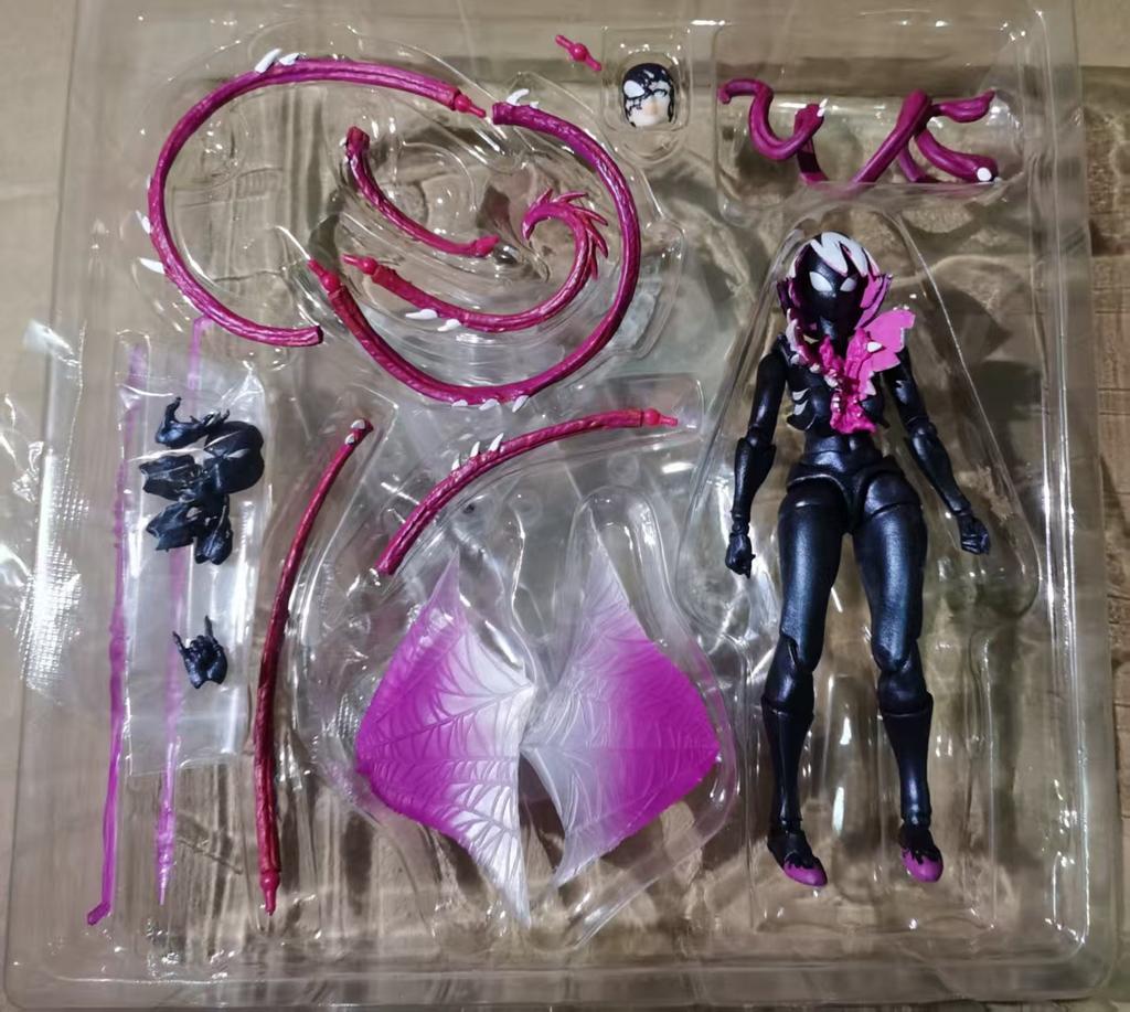 Amazing Yamaguchi Venomized Gwen Action Figure Articulated Pvc Spider-Man Series Collectible Anime Model Toy For Collectors