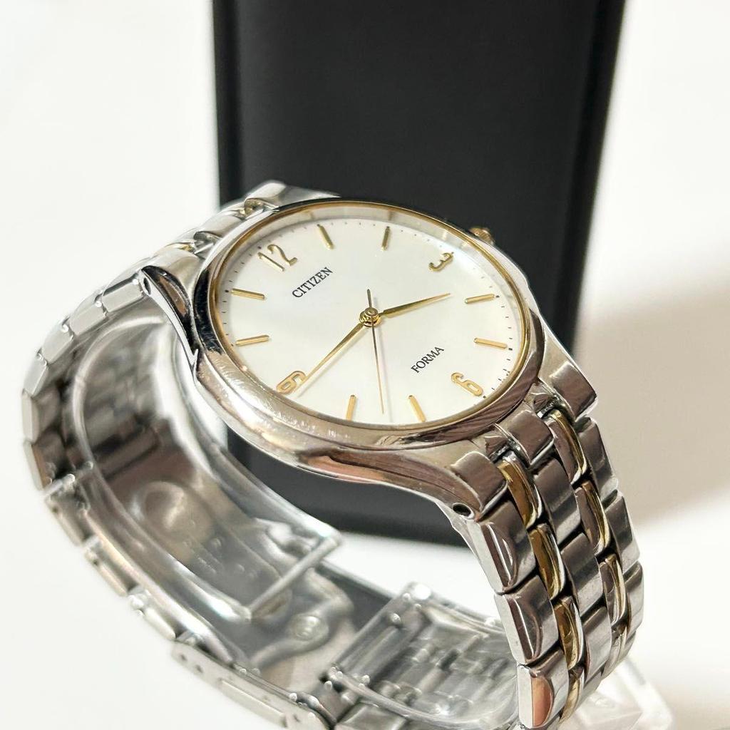 Used CITIZEN Citizen Forma 4634-K18094 Quartz QZ White Dial Men's Watch