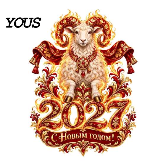 Removable Glass Stickers 2027 Year of Sheep Static Window Clings, Flame Zodiac Stickers, Seasonal Decorations Russian New Holiday Decorations,