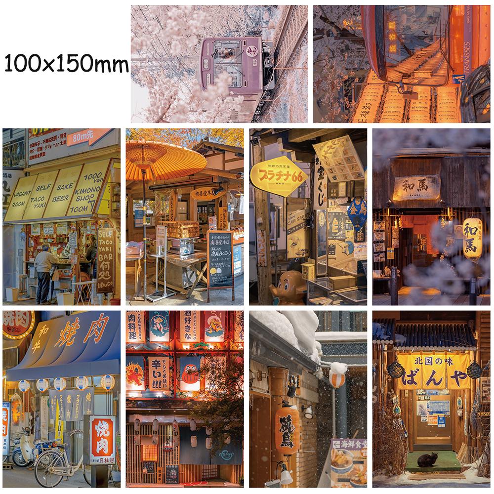

10PCS Japanese style izakaya Posters Stickers Nostalgia 10×15CM DIY Home Decorated Room Coffee Living Wall Art Picture Aesthetic
