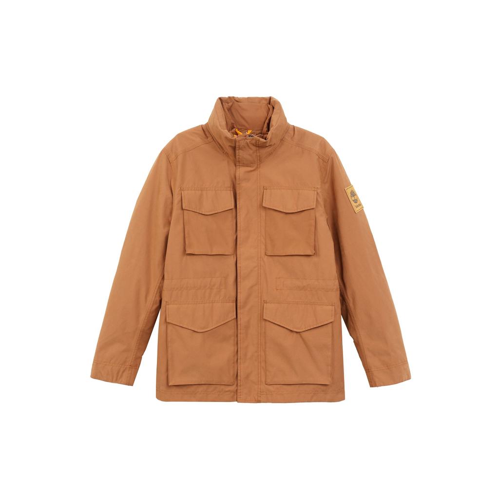 Timberland Solid Color Multi-Pocket Stand Collar Warm Cotton Jacket Men Jacket Ginger-Yellow A2MR2-K43