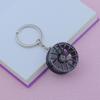 Creative Car Wheel Hub Keychain: Zinc Alloy Metal, Customizable Gift.