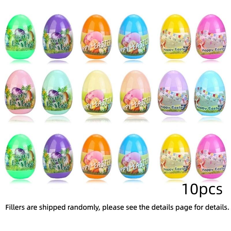 Œufs de Pâques torsadés colorés avec figurines de lapin Œufs surprises Jouets pour enfants Fête de chasse aux œufs de Pâques Cadeaux de fête Remplisseurs de panier