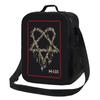Heartagram Him Music Band Logo Insulated Lunch Bag Picnic Storage Food Boxes Portable Container Cooler Thermal Lunch Box Tote