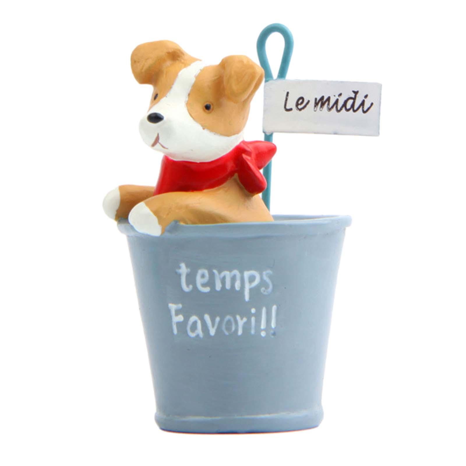 Садовая статуя Собака Фигурка Смола Садовая статуя собаки для газона Шкаф Сад