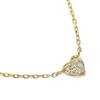 4℃ Heart Necklace K10 Yellow Gold/diamond Heart 1.4g Women Used