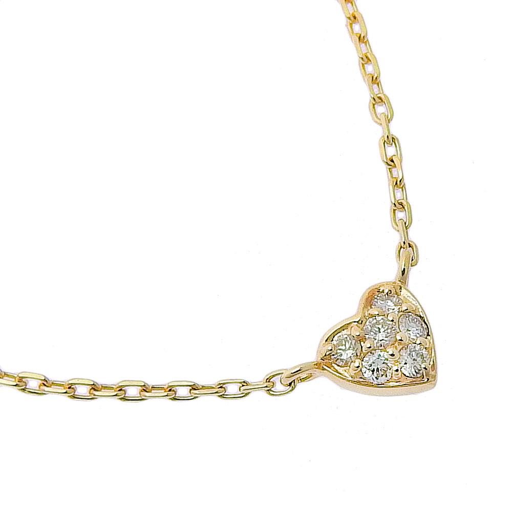 

4℃ серце намисто K10 жовте золото/діамант серце 1.4г Жіноче Вживане