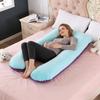 Oreiller de maternité en coton en forme de U Coussin de soutien lombaire Oreiller multifonctionnel de soutien de la taille Oreiller de grossesse pour dormir sur le côté