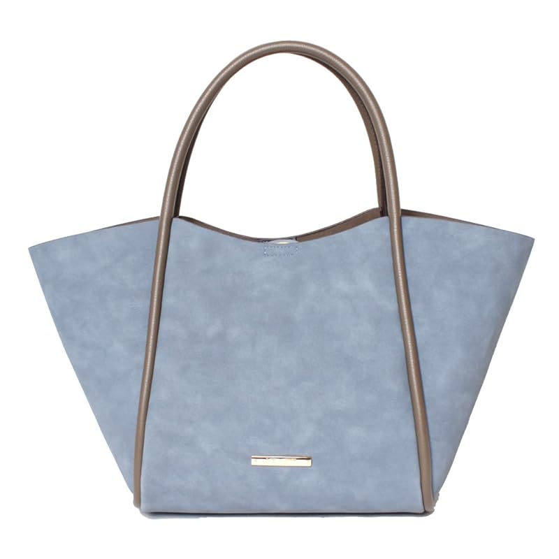 

[Laura Ashley] Canterbury Suede look tote bag With bag-in-bag ILGC-01 [With Novelty] ladies ILGC-01-amazon blue gray