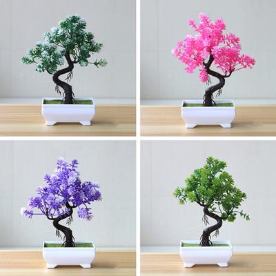 Artificial Potted Tree Bonsai Simulation Plant Home Decor Table Centerpieces