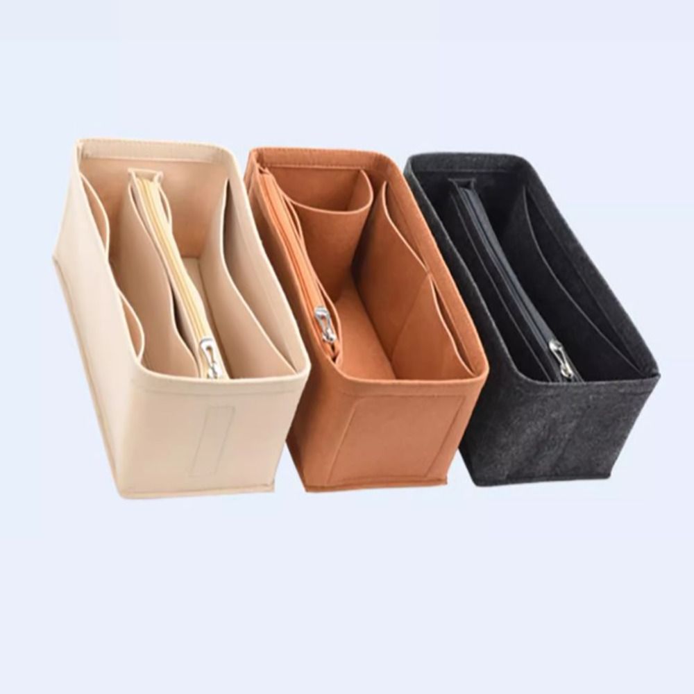 Simple Felt Handbag Insert Bag Multi-Pocket Bag Support Purse Liner Travel Portable Internal Bag for Birkin25/30/35