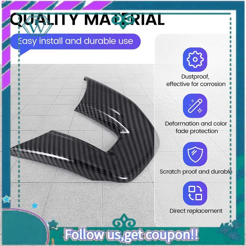 AA92-Car V Style Steering Wheel Panel Cover Trim Decoration Frame Sticker For Honda Vezel HR-V HRV Carbon Fiber Pattern