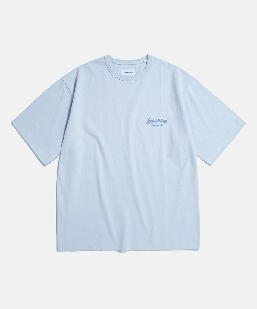 ESPIONAGE Surf Club Heavyweight Tee Ice Blue