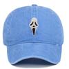 Halloween Skull Embroidered Distressed Baseball Cap for Men and Women
