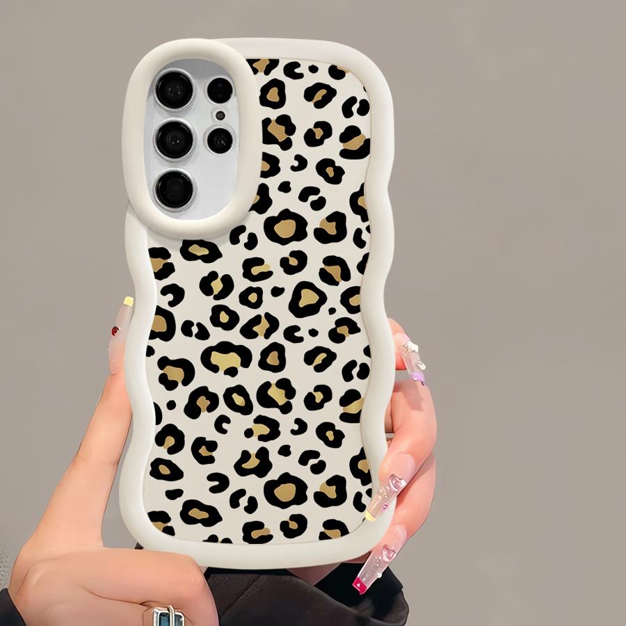 Leopard Print Art Case for Samsung Galaxy A25 S22 Ultra S20 FE S21 A26 S25 S23 Plus S24 Soft Phone Cover A34 A36 A54 A55 A24 A35