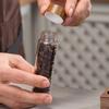 Elegant Wood Glass Coffee Bean Rack Stylish 12 Unit Coffee Bean Presentation Rack with Long and Short Glass Tube