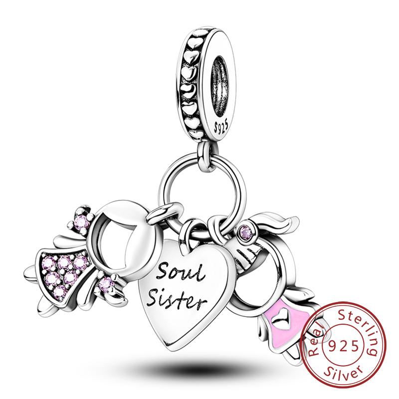 Potrivire Mărgele Charmuri Cupru Original Băiat Fată Mamă Pandantiv Charmuri Pentru Brățară Colier Bijuterii Femei Cadou