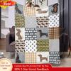 Duitse Dashond Hond Print Flanellen Plaid Deken, Zacht Lichtgewicht Gezellig Alle Seizoenen Hedendaags Polyester Digitale Custom Dekens