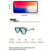 Feye 1pc Women's Retro Minimalist Large Frame Fashion Fashion Glasses, Suitable For Beach And Travel