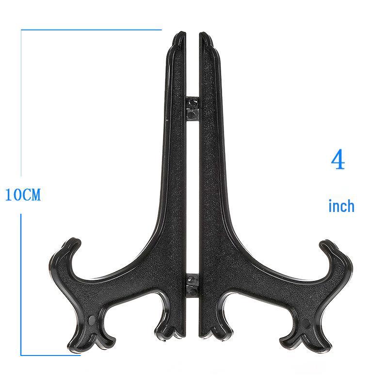 3-12 Inch Black Plastic Folding Photo Frame & Plate Stand Holder