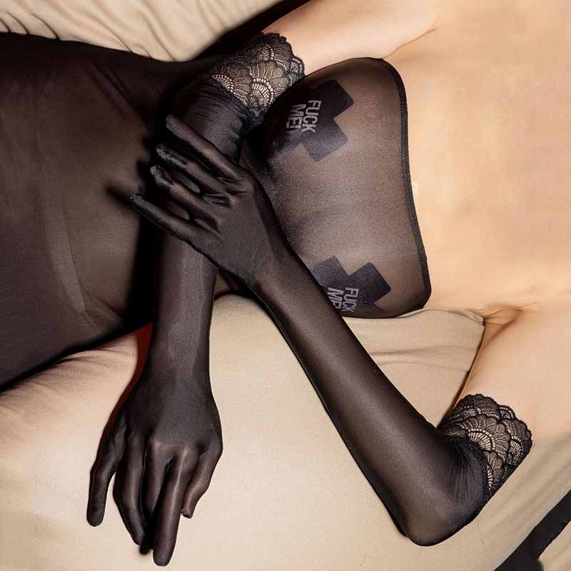 

Женские глянцевые кружевные чулки Перчатки Аврора Сексуальные ультратонкие прозрачные эластичные облегающие пальцы митенки Вечерние модные длинные перчатки One Size