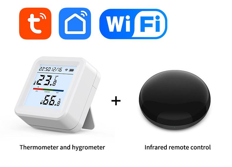 Smart WiFi Temperature & Humidity Sensor - Indoor Wireless Thermometer Hygrometer with Mobile Remote Monitoring