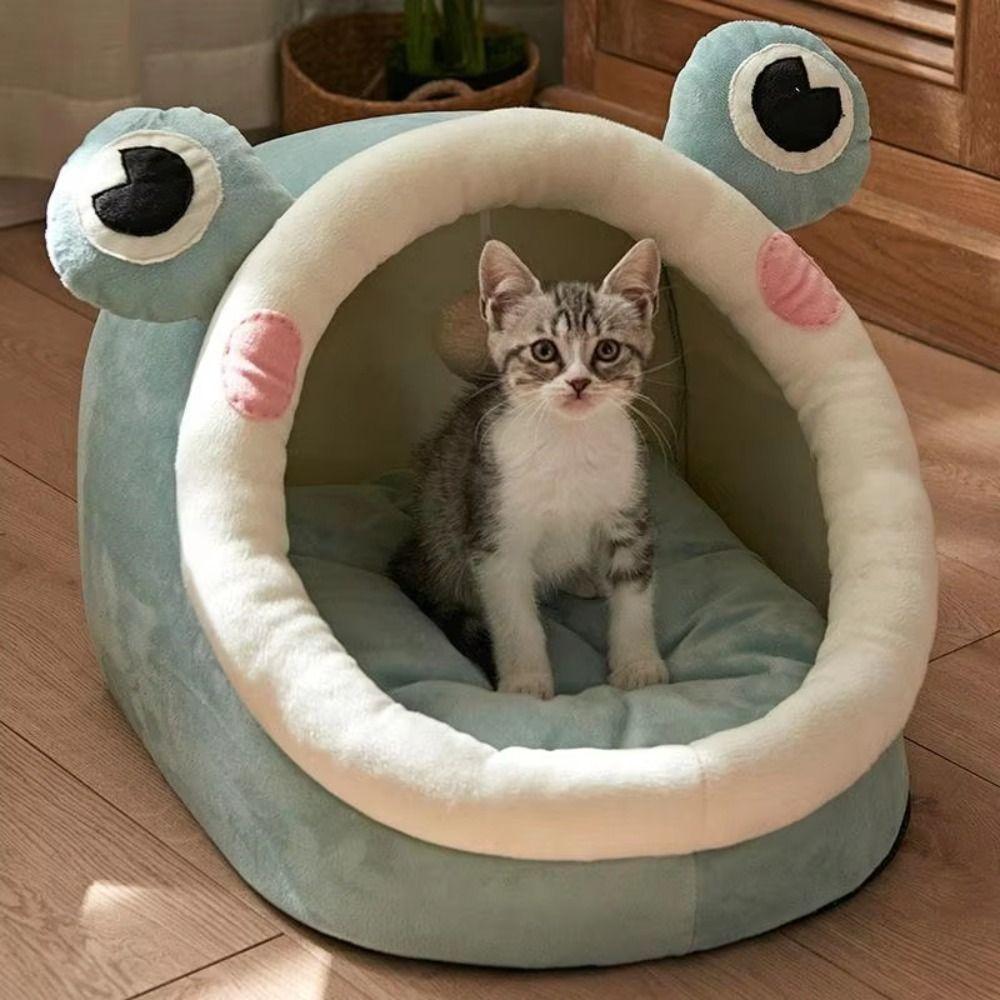 Cartoon Style Pets Sleeping Cave Washable Pet Sleeping Bed Warm Cat Sleep Bed  Kitten