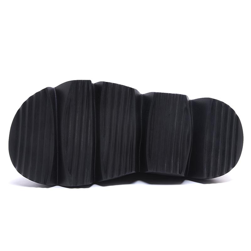 Fashion GKTINOO Handmade Wedges Boots Platform Women Genuine Leather Short Boots Round Toe Height Increasing Thick Sole Ladies Shoes