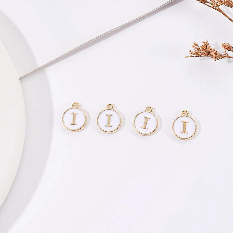 DIY Koreanischer Buchstaben Zubehör Bausatz: 26 Alphabetanhänger für Schülerinnen - Doppelseitig, Webmaterialien mit großem Loch