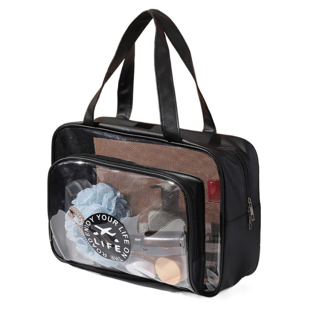 Large Capacity Toiletry Storage Pouch Transparent Clear Toiletry Case Portable Cosmetic Bag  Women