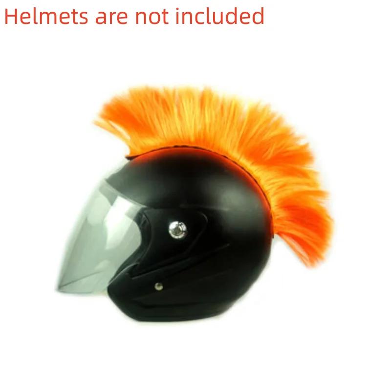 Moto Helmet Wig Cuttable Helmet Decorations Wigs Cockscomb Motocross Full Face Off Road Helmet Decoration Hair Sticker Paste