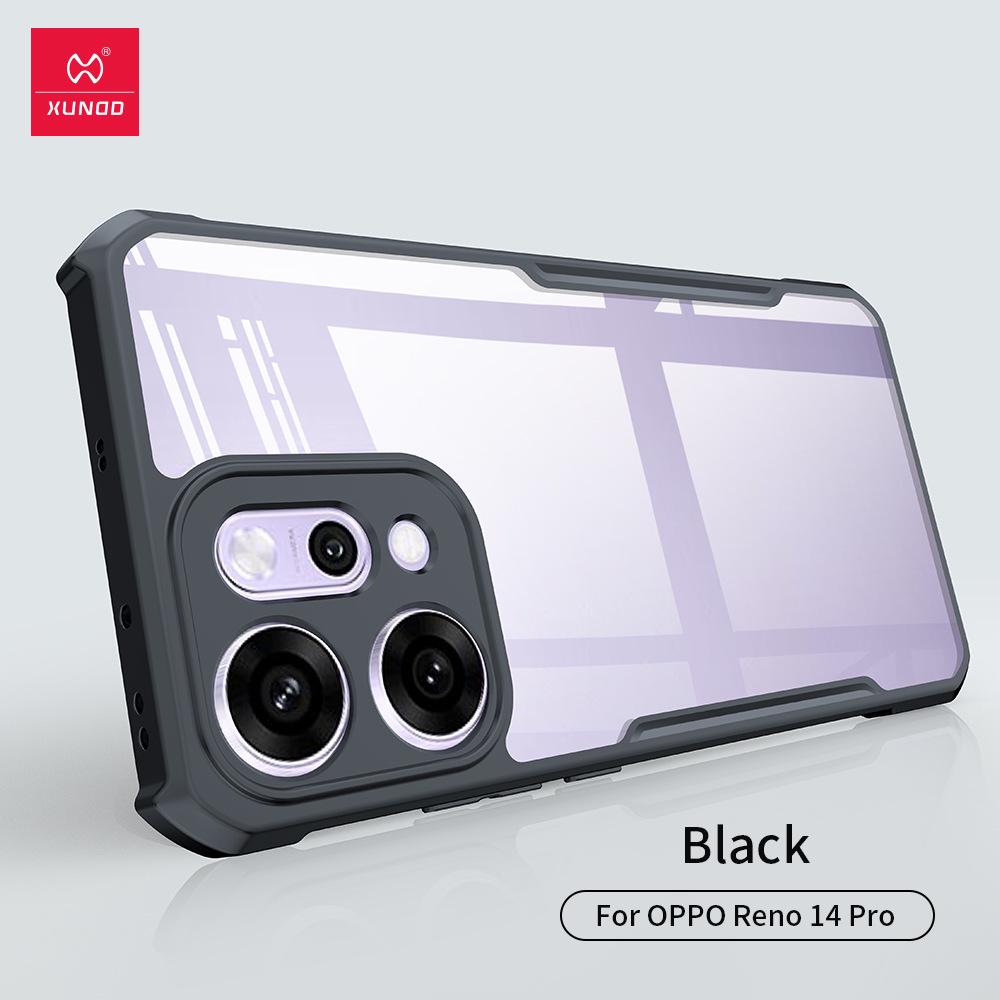 

Xundi Reno14 Pro Phone Case - Durable, Anti-Fall, Fits Oppo Reno14/Reno14F Models Reno14F 5G International холодний колір чорний