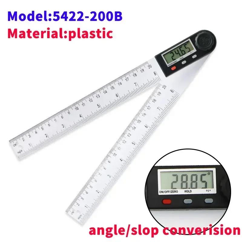SHANHR 200/300 mm Digital Angle Finde Plastic Digital Protractor Inclinometer Electron Goniometer Protractor Angle Ruler Meter 0-200mm