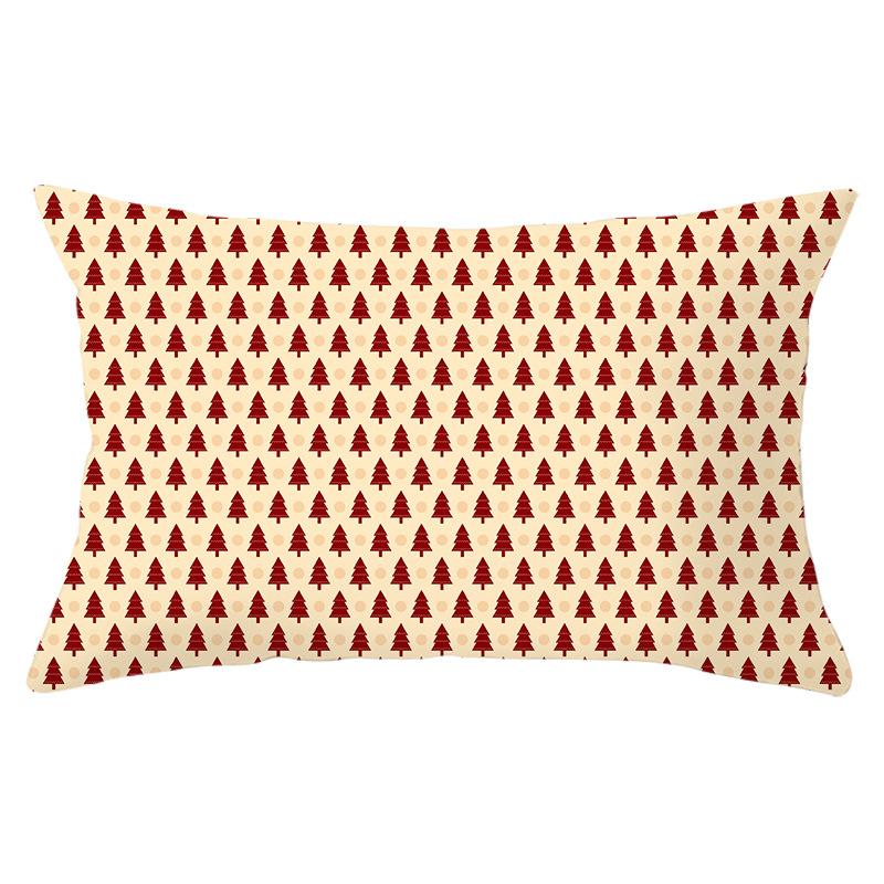 Christmas Simple Print Series Peach Skin Waist Pillowcase Home Sofa Pillowcase Office Pillowcase