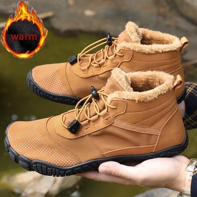 Bottes de Neige Homme Bottes d'Hiver Femme Imperméable Chaud Bottes Pieds Nus Extérieur Antidérapant Chaussure de Randonnée Trekking Chaussure de Travail Chaude Résistant au Froid