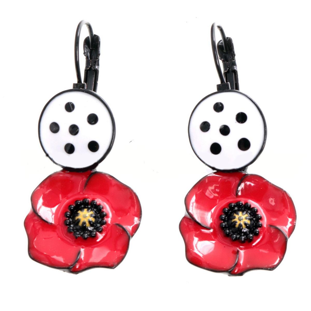 

Les Trésors De Lily [R6072] - дизайнерские слипы Lilipoupettes (маки) красный белый черный - 35x15 мм