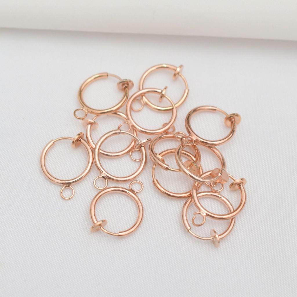 10pcs Fashion Invisible Earless Ear Clips 13Mm Spring Earclips With Hanging Diy Handmade Conversion Accessories