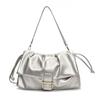 Large-capacity Bag Women's Summer New Fashion Niche Design Messenger Bag Single Shoulder Underarm Pleated Bag