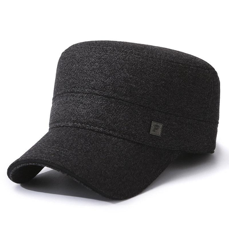 

Шапка для старика, мужская зимняя, для отца среднего возраста, для пожилых людей, для дедушки, для старика, флисовая шапка-ушанка серый