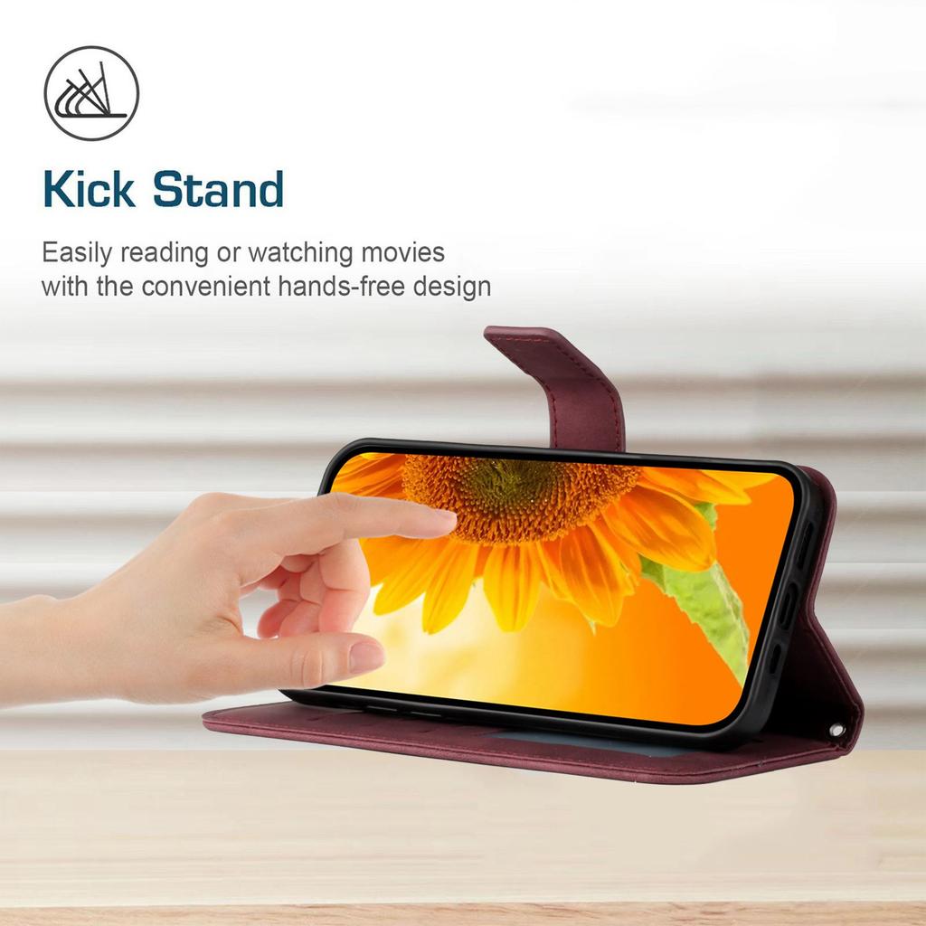 HT04 For Google Pixel 9 Pro XL Leather Case Crossbody Phone Cover with Wallet Stand