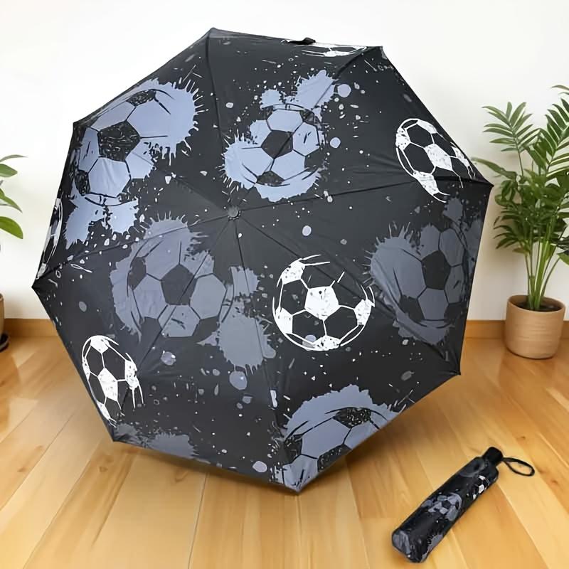 

New Cool Football Lightning Print Folding Umbrella