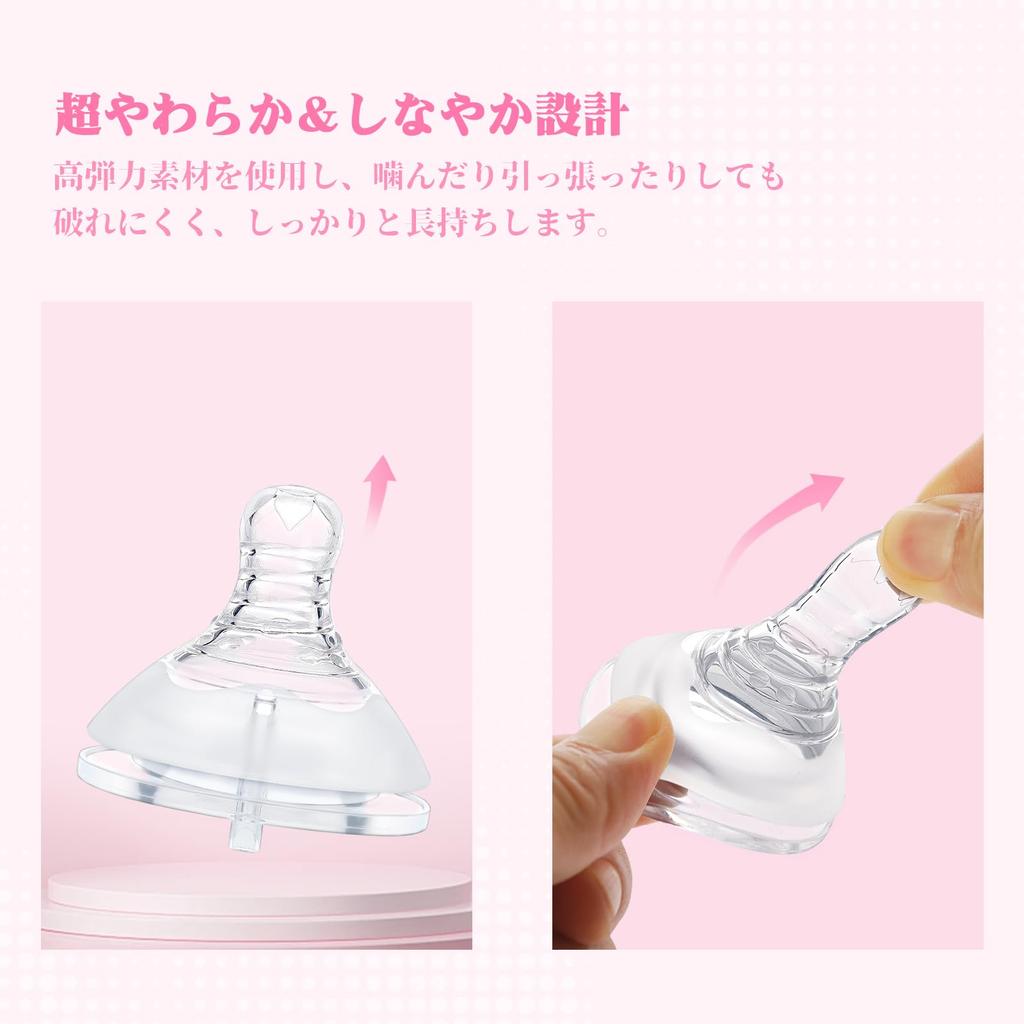 Set of 3 LittleForBig Adult Bottle Nipples with Lip Adult Replacement Silicone Pacifiers for LittleForBig Bottles Shields,