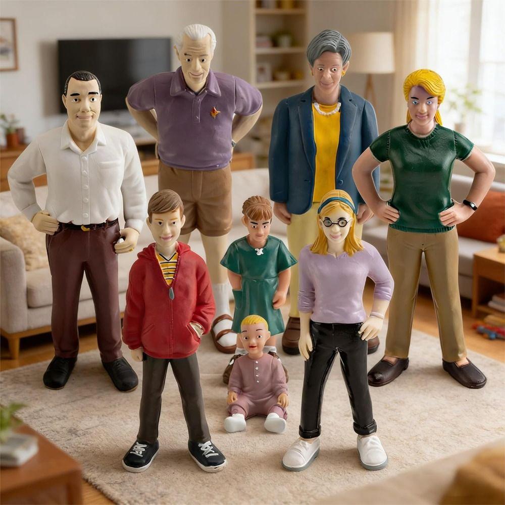 Pretend Play Miniature People Model Hand Painted People Action Figure  Collectible