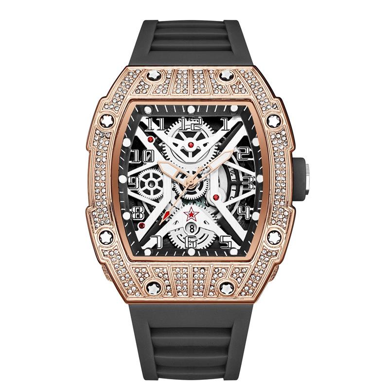 Zido New Richard Men s Skeletonized Luminous Diamond Luxury Automatic Watch Bare Watch