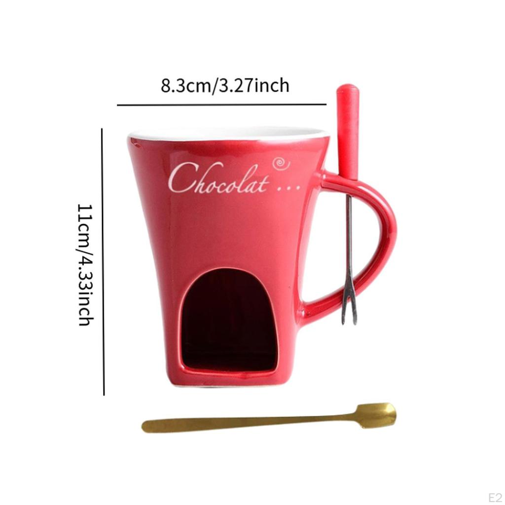 Keramik Schokoladenfondue, Schmelzbecher, Butterwärmer, Fondue Tassenset für Geburtstagsgeschenke, Muttertag