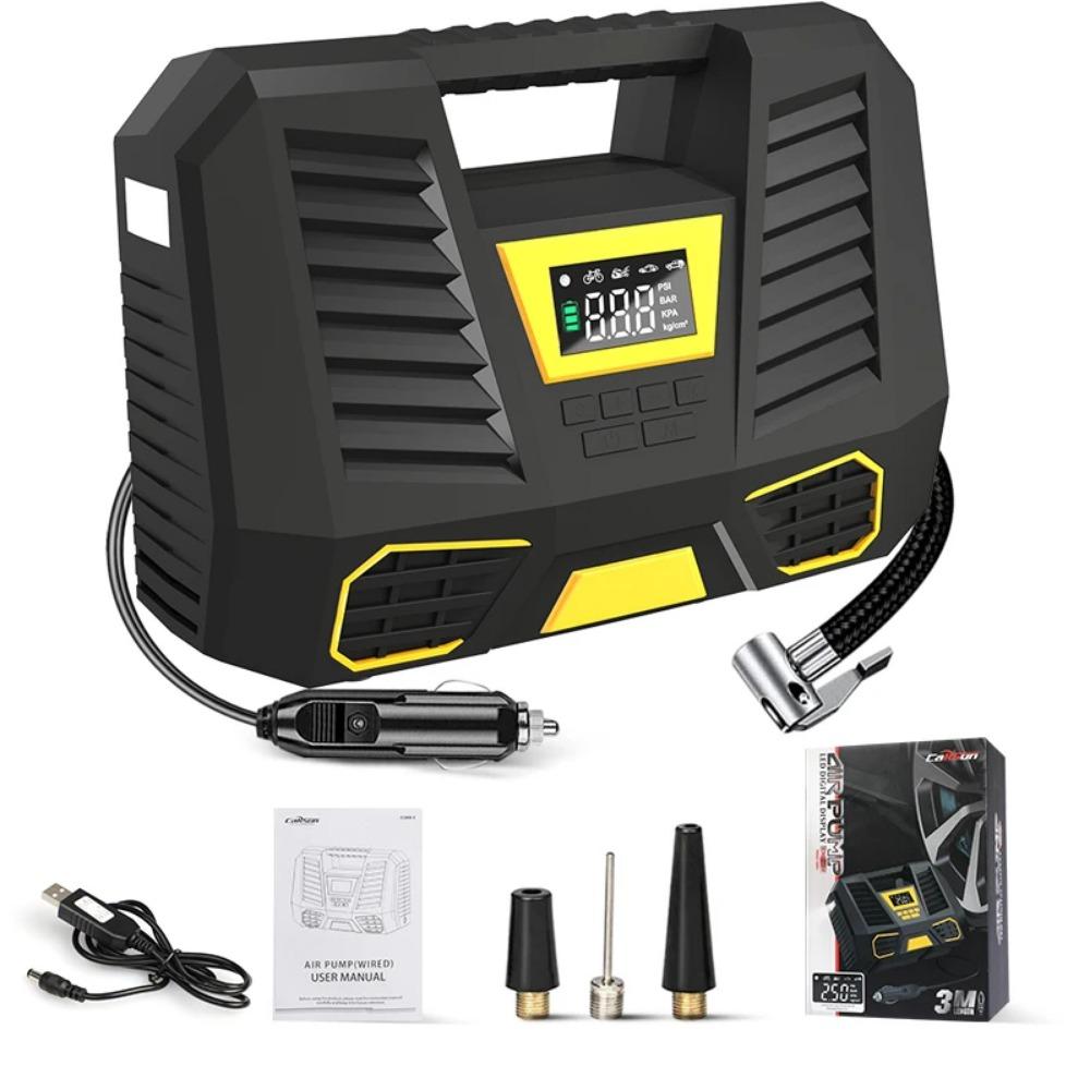 

Воздушный компрессор портативный 150PSI шинный насос для автомобиля со светодиодным фонариком экран быстрое накачивание насос для автомобиля велосипеды 1pcs