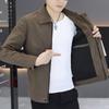 New Spring and Autumn Men's Short Top Lapel Work Jacket Trendy Casual and Versatile Young Men's Clothing