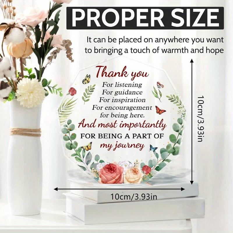 Thank You Acrylic Plaque - Versatile Appreciation Gift for All Relationships