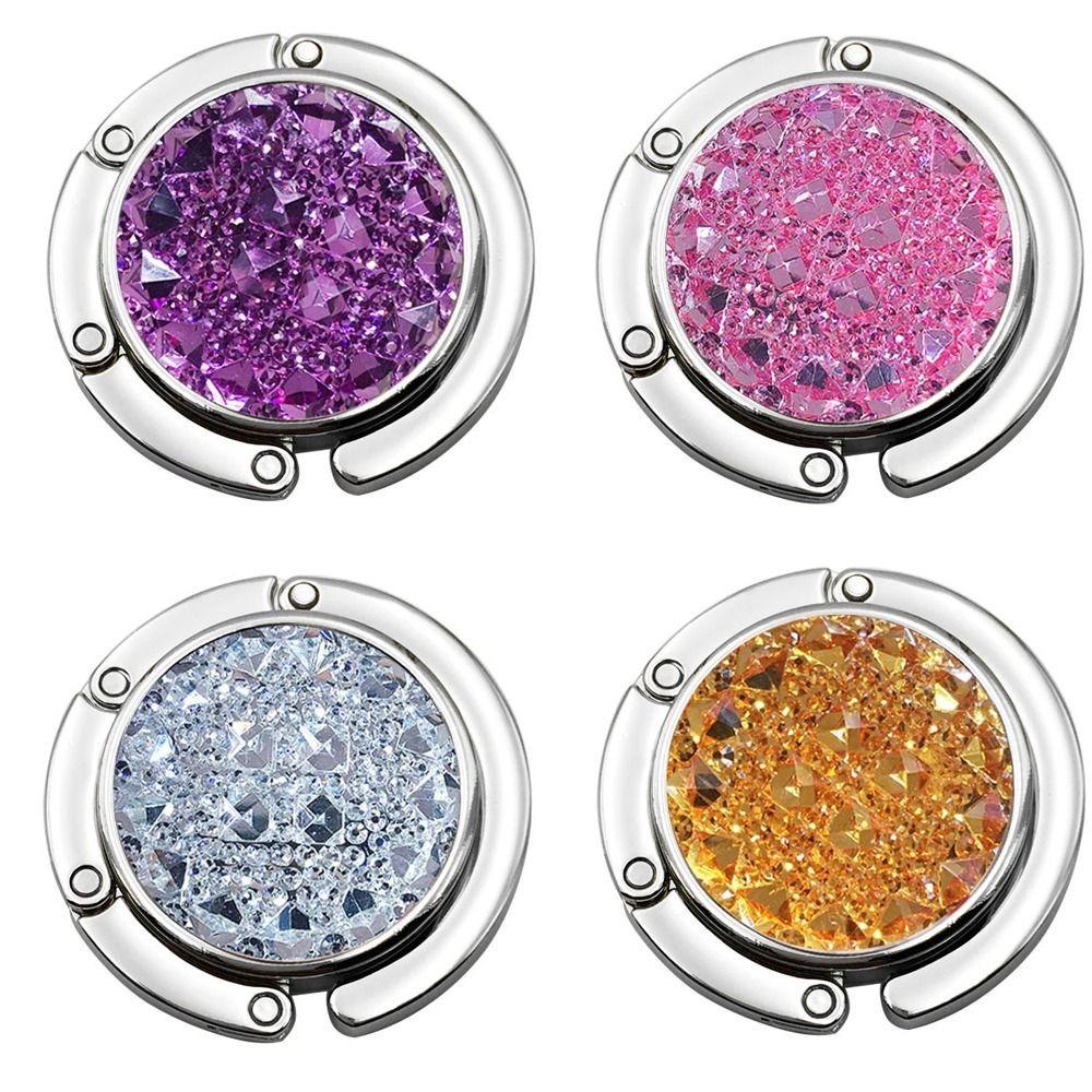 Round Bag Hook Holder Aluminum Alloy Handbag Hook Portable Folding Hook  Women