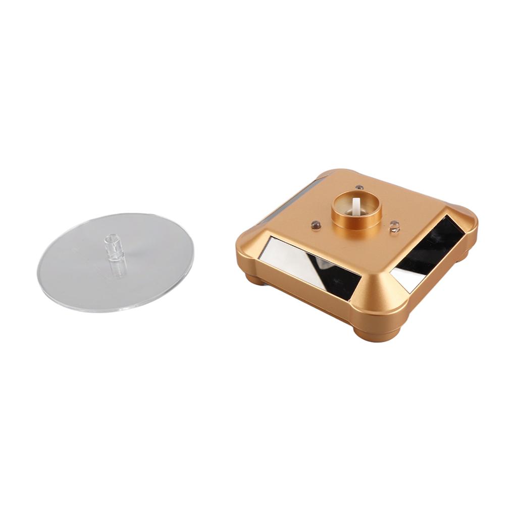 Solar Powered LED Electric Rotating Turntable Display Stand for Jewelry Phone